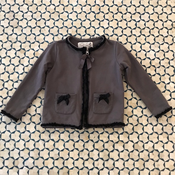 Lourdes Cardigan with Ruffle and Bow Detail size 3 - Picture 1 of 6